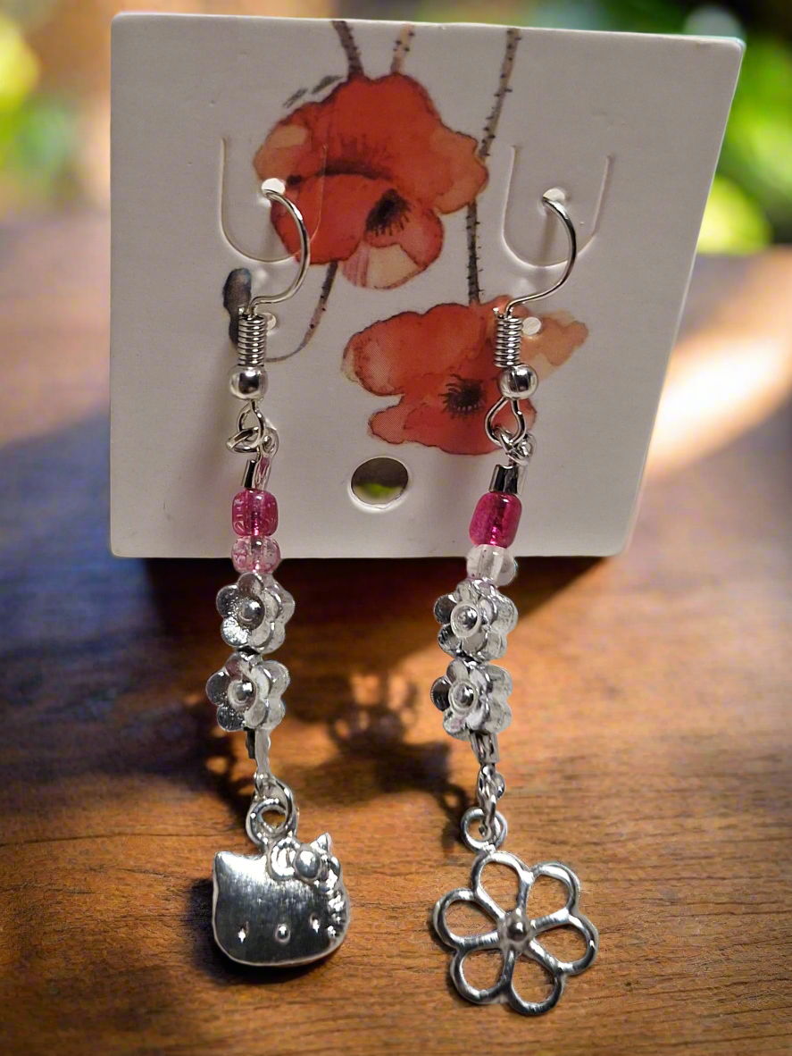 Hello kitty bracelet and earing set